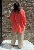 Shayle Indian Cotton Boyfriend Beach Shirt Watermelon